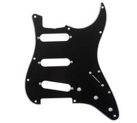 Musiclily Pro 11 Fori 60s 64 Vintage SSS Chitarra Battipenna Strat Pickguard per Chitarra Elettrica American Stratocaster,3 strati Nero