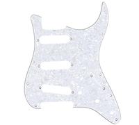 Musiclily Pro 11 Fori 60s 64 Vintage SSS Chitarra Battipenna Strat Pickguard per Chitarra Elettrica American Stratocaster,4 strati White Pearl