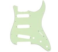 Musiclily Pro 11 Fori 62 Stile Vintage SSS Chitarra Battipenna Strat Pickguard per American Stratocaster 62,3 strati Mint Green