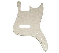 Musiclily Pro 11 Fori Battipenna Basso per Squier Sonic Bronco Bass, 4 strati Aged White Pearl