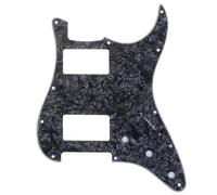Musiclily Pro 11 Fori HH Battipenna ST 2 Humbucker 4 strati Black Pearl
