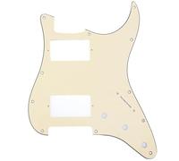 Musiclily Pro 11 Fori HH Battipenna ST 2 Humbucker Pickguard 3 strati Crema