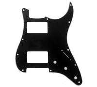 Musiclily Pro 11 Fori HH Battipenna ST 2 Humbucker Pickguard 3 strati Nero