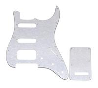 Musiclily Pro 11 Fori HSS Battipenna e Piastra Tremolo Set White Pearl | per Chitarra Elettrica Squier Sonic Strat