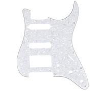 Musiclily Pro 11 Fori HSS Chitarra Battipenna Strat Pickguard per Chitarra Elettrica American Stratocaster,4 strati White Pearl