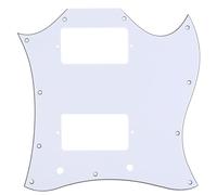 Musiclily Pro 11 Fori Large Full Face Battipenna Pickguard per Chitarra Import SG, 3 strati Bianco