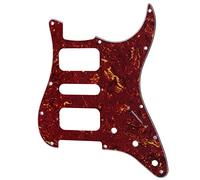 Musiclily Pro 11 Fori Round Corner HSH Battipenna Strato Pickguard per Chitarra Elettrica American/Mexican Fender Standard Stratocaster, 4 Strati Vintage Tortoise