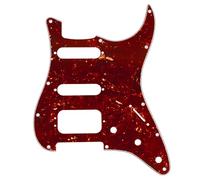 Musiclily Pro 11 Fori Round Corner HSS Strat Battipenna Chitarra Pickguard per USA/Mexican Stratocaster con 3 Vite per Montaggio Humbucking Open Pickup,4 strati Vintage Tortoise