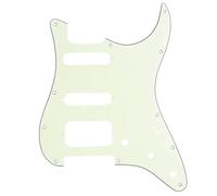 Musiclily Pro 11 Fori Round Corner HSS Strat Battipenna Chitarra Pickguard per USA/Mexican Stratocaster Humbucking Open Pickup,3 strati Avorio