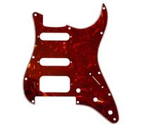 Musiclily Pro 11 Fori Round Corner HSS Strat Battipenna Chitarra Pickguard per USA/Mexican Stratocaster Humbucking Open Pickup con Floyd Ponte Cut,4 strati Vintage Tortoise
