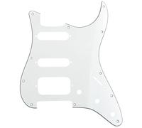 Musiclily Pro 11 Fori Round Corner HSS Strat Battipenna Chitarra Pickguard per USA/Mexican Stratocaster Humbucking Open Pickup,3 strati Pergamena