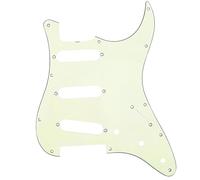 Musiclily Pro 11 Fori SSS 62 Strat Battipenna Chitarra Pickguard per MIJ JPN Japan Stratocaster, 3 strati Avorio Mint
