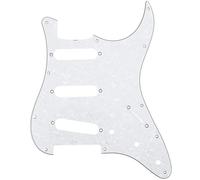 Musiclily Pro 11 Fori SSS 62 Strat Battipenna Chitarra Pickguard per MIJ JPN Japan Stratocaster, 4 strati White Pearl