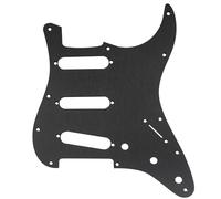 Musiclily Pro 11 Fori SSS Battipenna Strat Pickguard in Alluminio Anodizzato per Chitarra Elettrica USA/Messico Stratocaster Stile Moderno, Nero