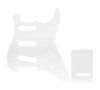 Musiclily Pro 11 Fori ST Battipenna e Piastra Posteriore Set per Chitarra Elettrica Squier Sonic Strat SSS, Trasparente
