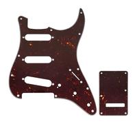 Musiclily Pro 11 Fori ST Battipenna e Piastra Posteriore Set per Chitarra Elettrica Squier Sonic Strat SSS, 4 strati Tortoise Shell
