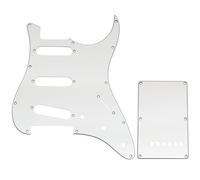 Musiclily Pro 11 Fori ST Battipenna e Piastra Posteriore Set per Chitarra Elettrica Tagima TG-530 Strat SSS, 3 strati Bianco