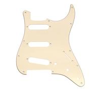 Musiclily Pro 11 Fori ST Battipenna per Chitarra Elettrica Squier Sonic Strat SSS, 3 strati Crema