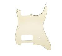 Musiclily Pro 11 Fori Battipenna Strat un Humbucker per Chitarra Elettrica Fender USA/Mexico Tom Delonge Strat, 3 Strati Crema