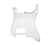 Musiclily Pro 11 Fori Battipenna Strat un Humbucker per Chitarra Elettrica Fender USA/Mexico Tom Delonge Strat, 3 Strati Bianco