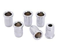 Musiclily Pro 11mm Boccole Passacorde in Acciaio Montaggio al Top per Chitarra Elettrica stile Telecaster Strat, Cromato (Set di 6)