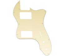 Musiclily Pro 12 Fori Coperto HH Battipenna per Chitarra Elettrica tipo USA/Mexico Fender 72 Tele Thinline, 3 Strati Crema
