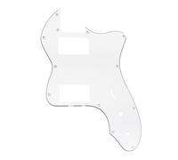Musiclily Pro 12 Fori Coperto HH Battipenna per Chitarra Elettrica tipo USA/Mexico Fender 72 Tele Thinline, 3 Strati Bianco