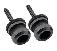 Musiclily Pro 12mm Chitarra Attacco Tracolla Bottoni Tracolla in Acciaio Strap Buttons End Pins per Chitarra Elettrica Acustica Classica Ukulele, Nero (Set di 2)