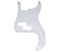 Musiclily Pro 13 Fori Battipenna Basso per Squier Sonic Precision Bass, 4 strati White Pearl