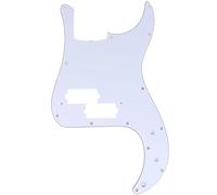 Musiclily Pro 13 Fori Battipenna P Basso Pickguard per JPN Fender Japan Precision Bass 4 Corde, 3 strati Bianco
