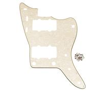 Musiclily Pro 13 Fori Battipenna per Chitarra Elettrica USA Vintage 60s Jazzmaster e SQ Classic Vibe, Aged White Pearl 4 strati