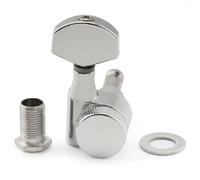Musiclily Pro 15:1 Ratio 1-Pin Meccanica Autobloccanti Singola Lato Bass Locking Tuner con Paletta Esagonale per Chitarra Elettrica SQ Strat Tele, Cromato