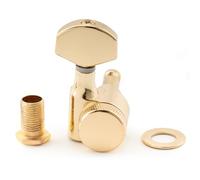 Musiclily Pro 15:1 Ratio 1-Pin Meccanica Autobloccanti Singola Lato Bass Locking Tuner con Paletta Esagonale per Chitarra Elettrica SQ Strat Tele, Dorato