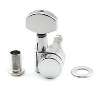Musiclily Pro 15:1 Ratio 2-Pin Meccanica Autobloccanti Singola Lato Bass Locking Tuner con Paletta Esagonale per Chitarra Elettrica SQ Strat Tele, Cromato