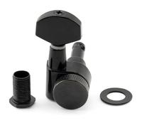 Musiclily Pro 15:1 Ratio 2-Pin Meccanica Autobloccanti Singola Lato Bass Locking Tuner con Paletta Esagonale per Chitarra Elettrica SQ Strat Tele, Nero