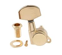 Musiclily Pro 15:1 Ratio Meccanica Autobloccanti Singola Lato Bass Locking Tuner con Paletta Esagonale Grande Vite 45° per Chitarra Elettrica Acustica, Dorato