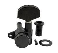 Musiclily Pro 15:1 Ratio Meccanica Autobloccanti Singola Lato Treble Locking Tuner con Paletta Esagonale Grande Vite Angolo Retto per Chitarra Elettrica Acustica, Nero