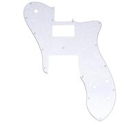 Musiclily Pro 16 Fori Single H Battipenna per Chitarra Elettrica tipo USA/Messico Fender 72 Tele Custom, 4 Strati Bianco Perlato