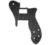 Musiclily Pro 16 Fori Single H Battipenna per Chitarra Elettrica tipo USA/Messico Fender 72 Tele Custom, 4 Strati Nero Perlato