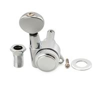 Musiclily Pro 18:1 Ratio Meccanica Autobloccanti Singola Lato Bass Locking Tuner con Paletta Ovale Vintage Vite 45° per Chitarra Elettrica tipo Strat Tele, Cromato