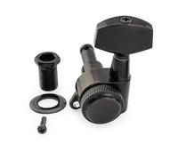 Musiclily Pro 18:1 Ratio Meccanica Autobloccanti Singola Lato Treble Locking Tuner con Paletta Esagonale Grande Vite 45° per Chitarra Elettrica Acustica, Nero