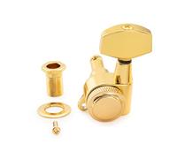 Musiclily Pro 18:1 Ratio Meccanica Autobloccanti Singola Lato Treble Locking Tuner con Paletta Esagonale Grande Vite 45° per Chitarra Elettrica Acustica, Dorato