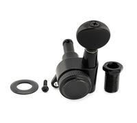 Musiclily Pro 18:1 Ratio Meccanica Autobloccanti Singola Lato Treble Locking Tuner con Paletta Ovale Vintage Vite 45° per Chitarra Elettrica tipo Strat Tele, Nero