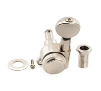 Musiclily Pro 18:1 Ratio Meccanica Autobloccanti Singola Lato Treble Locking Tuner con Paletta Ovale Vintage Vite 45° per Chitarra Elettrica tipo Strat Tele, Nickel