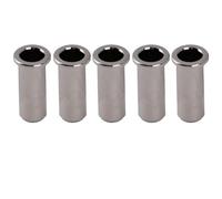 Musiclily Pro 25,5mm Boccole Passacorde in Ottone String Ferrules a Tazza per Ponte da Basso Elettrico Jazz Bass/Precision Bass, Nickel (Set di 5)