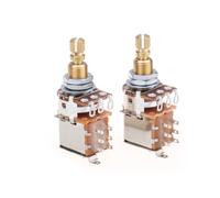 Musiclily Pro 2Pcs Brass Full Metric Push Push B250K Linear Taper Potentiometers