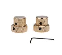 Musiclily Pro 2Pcs Gold Universal Metal Dual Concentric Stacked Guitar Knobs