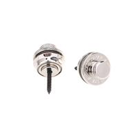 Musiclily Pro 2Pcs Nickel Heavy Duty Guitar Strap Locks Button Straplocks System