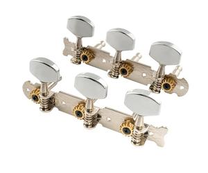 Musiclily Pro 3 su un Piatto Meccaniche per Chitarra Acustica, Nichel con Bottone Cromo