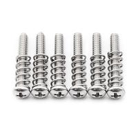 Musiclily Pro #4-40X3/4" Viti e Molle Intonazione Selle in Acciaio Inossidabile per Ponte Chitarra Elettrica tipo Tele (Set di 6)
